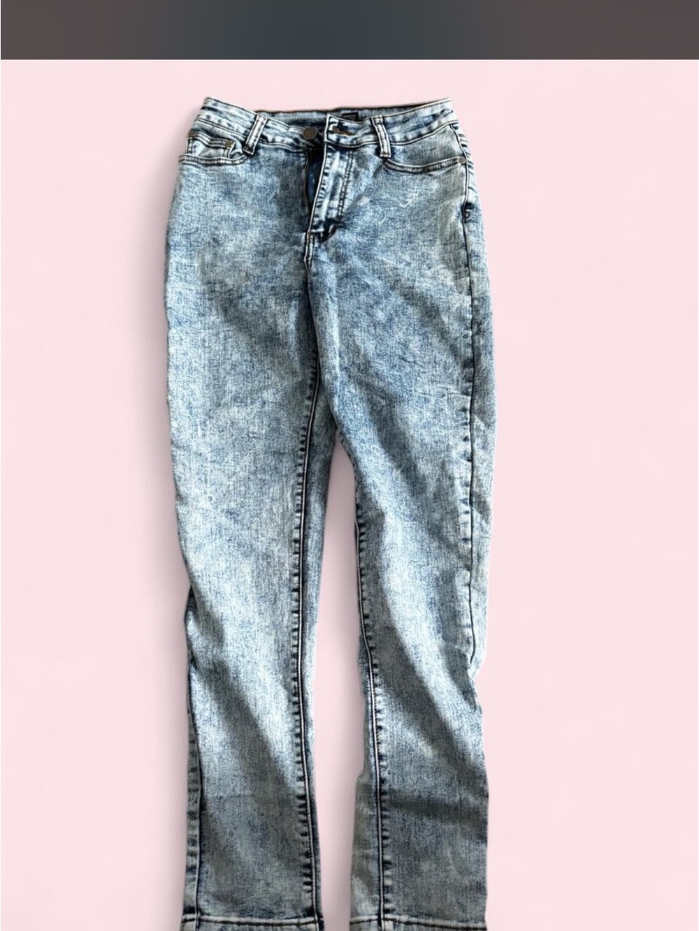 High-Rise Acid Wash Women’s Jeans in Light Blue